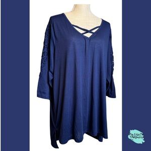The Eccentric Emporium Navy Blue Women's Tunic Top